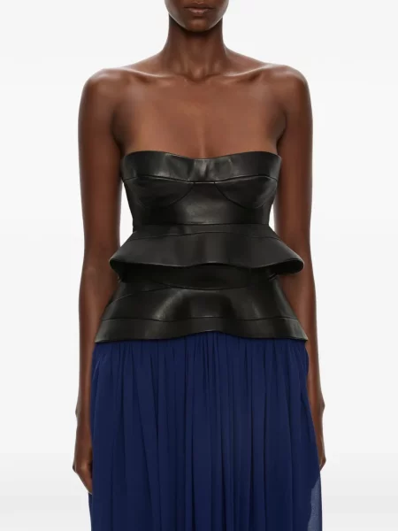 Top Christopher Esber din piele negru