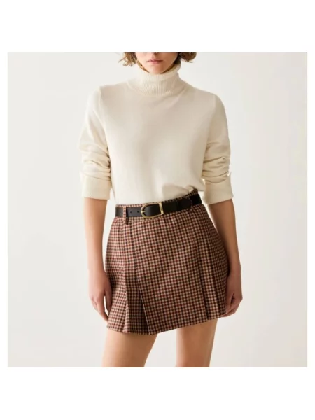 Lniany sweter z golfem Pennyblack biały