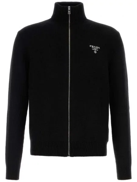 Pulover Prada cu broderie negru