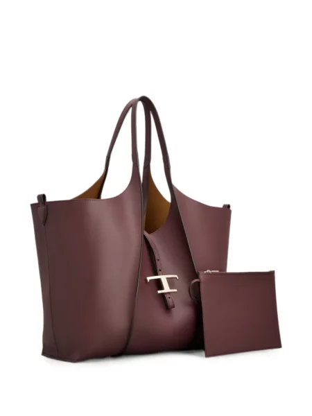 Geantă shopper Tod's din piele roșu