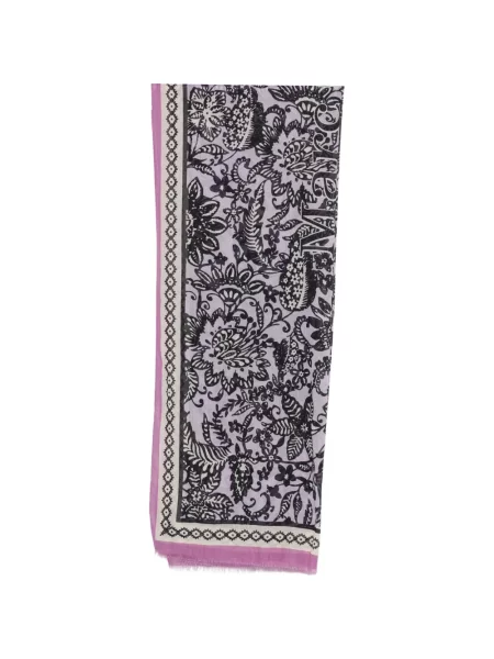 Fular Marc O'polo cu model floral cu imagine violet