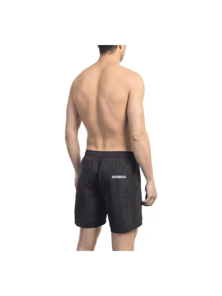 Kąpielówki Bikkembergs z nadrukiem czarne