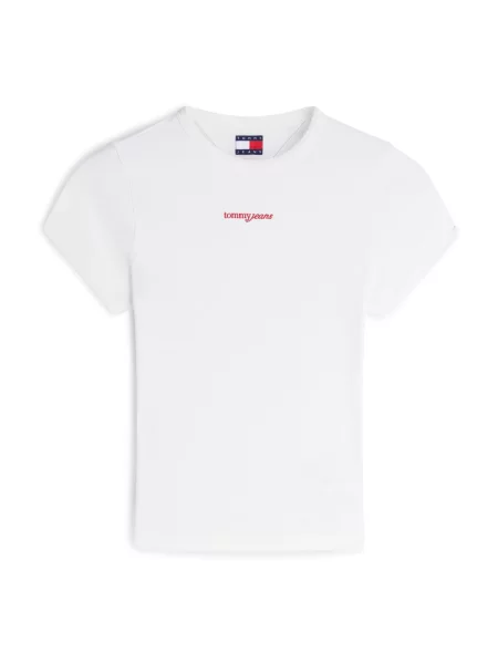 Tommy Jeans Tricou roșu alb