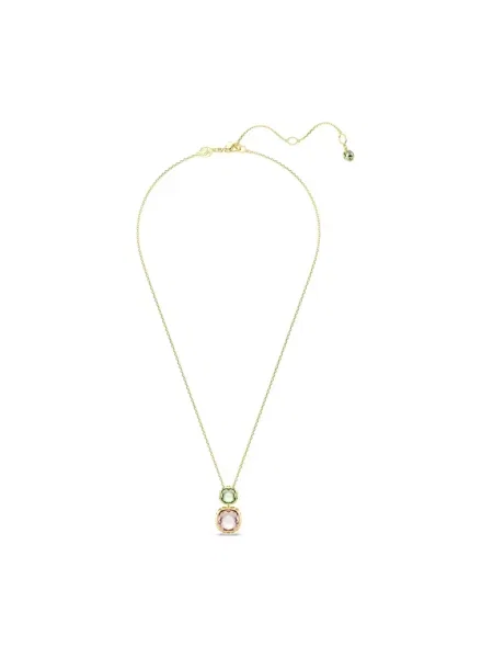Lniany naszyjnik Swarovski żółty