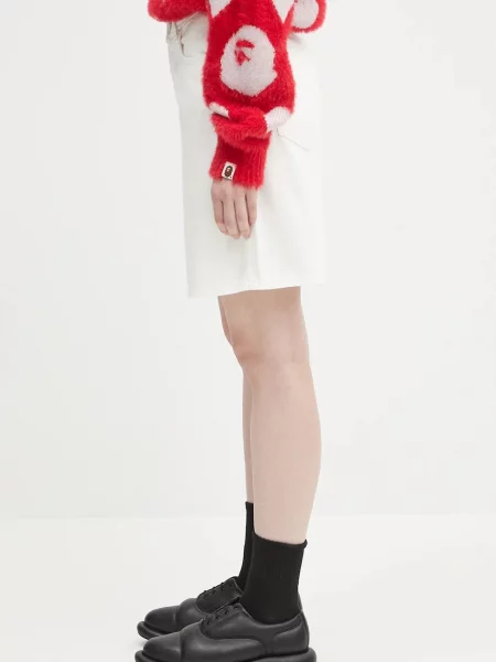 Джинсові шорти Samsoe Samsoe SASHELLY однотонні висока посадка білий