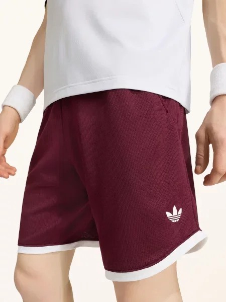Adidas Originals Tenisové Šortky Classics tmavě červená bílá