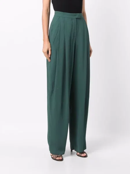 Plisované pás kalhoty Emporio Armani zelené