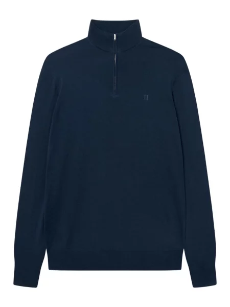 Les Deux pulover de lână bleumarin light cu turtleneck albastru