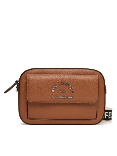 Crossbody torbica Karl Lagerfeld rjava