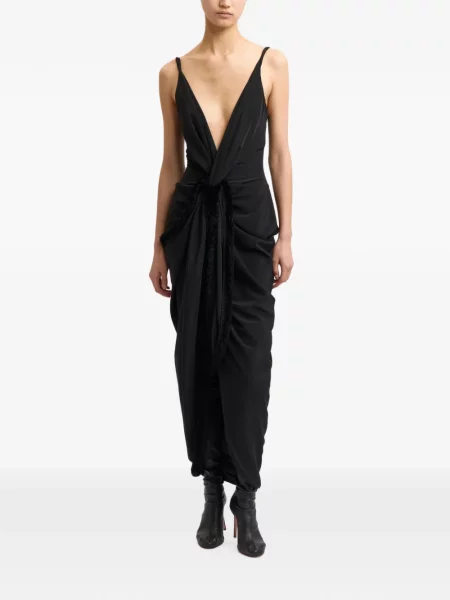Rochie midi 16arlington cu franjuri negru