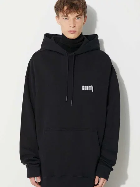 Marcelo Burlon hanorac de Disco God bărbați cu glugă cu imprimeu negru
