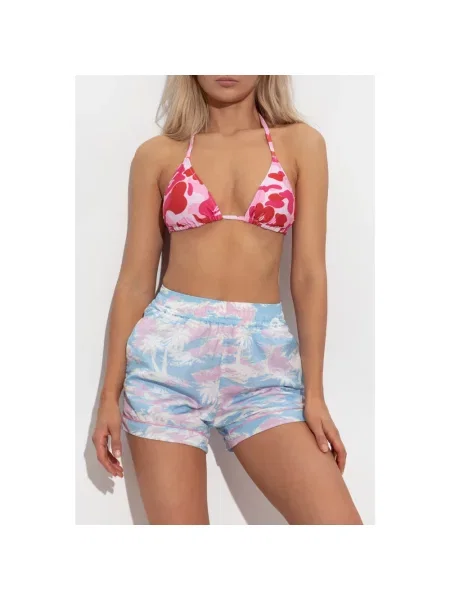 A Bathing Ape szorty Palm Tree Camo Shorts niebieskie
