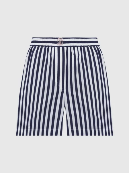 Шорты Brunello Cucinelli в полоску синие