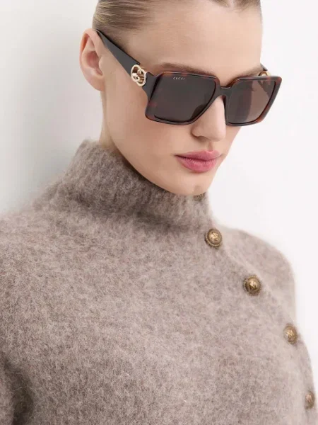 Слънчеви очила Gucci кафяво