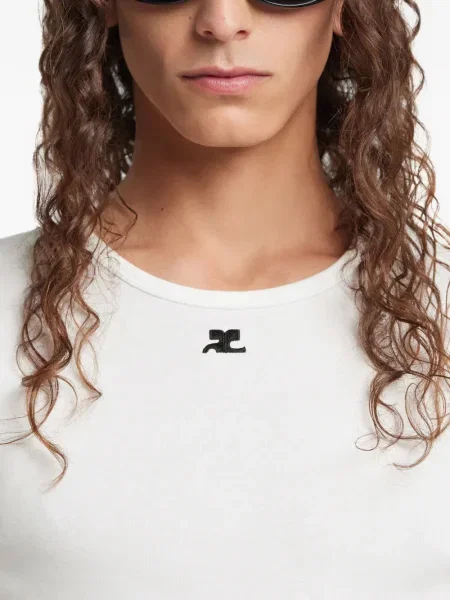 Tricou Courreges alb