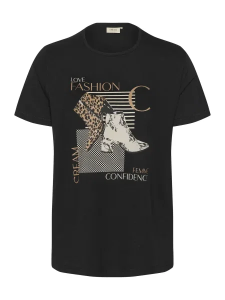 Cream Tricou Velie bej / maro alb