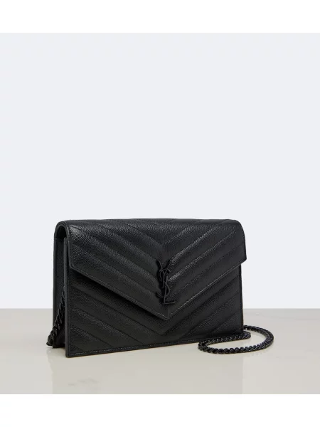 Colier Saint Laurent din piele negru