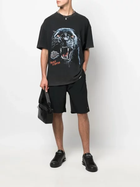 Siuvinėtos šortai Marcelo Burlon County Of Milan juoda
