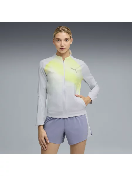 PUMA kurtka do biegania Lightspeed ULTRAWEAVE Graphic Odzież S szary