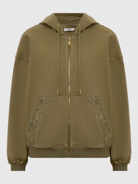 Спортивна куртка з мереживом Twinset зелена