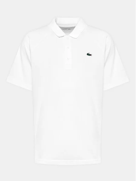 Koszulka polo sportowa w kroju regular fit z naszywką z logo Lacoste biała