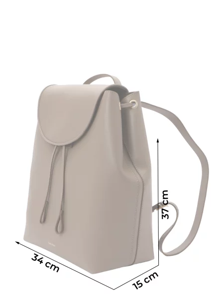 Calvin Klein Rucsac Foil Logo Large Flap Backpack Maro bej