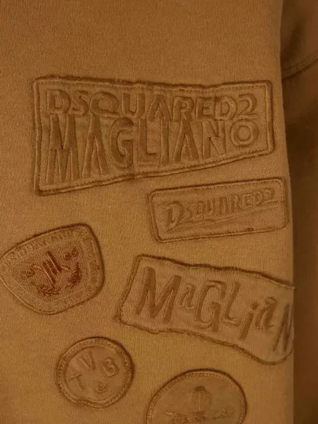 Majica s kapuljačom Dsquared2 smeđa