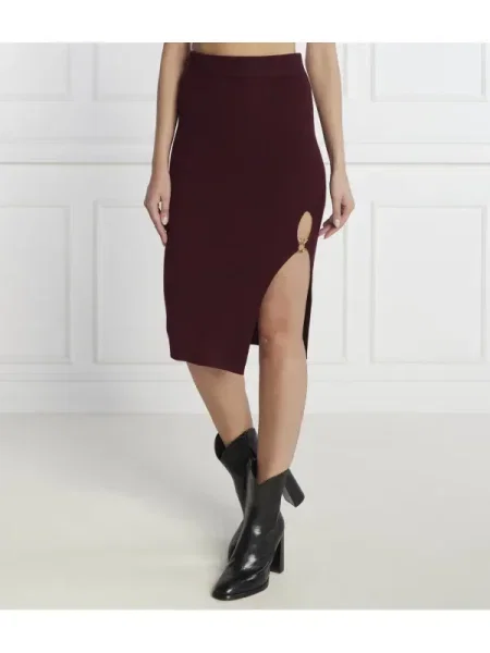 Pinko De lână fustă bordo