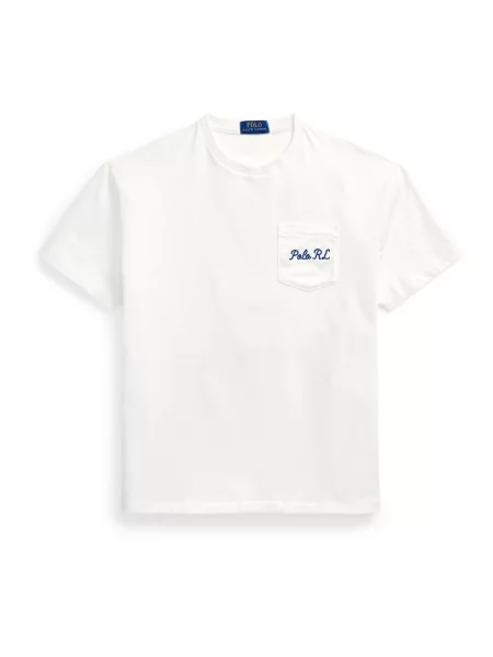 Długa koszulka Polo Ralph Lauren z logo z długim rękawem biała