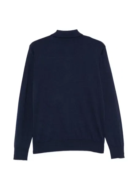 Lung tricou polo Eleventy albastru