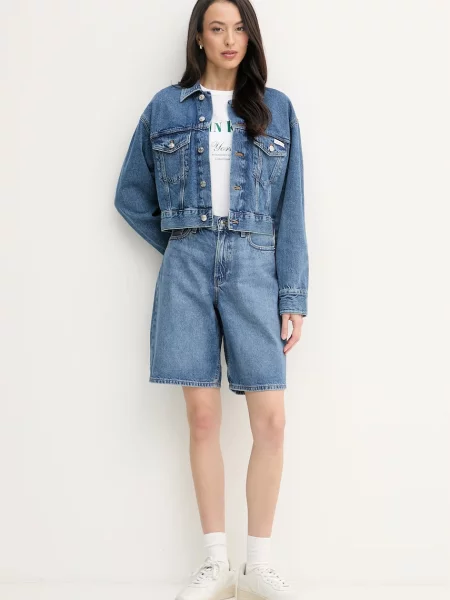 Calvin Klein Jeans tričko dámske s elastanom béžová