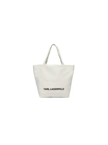 Karl Lagerfeld Shopper táska Ikon Choupette fekete természetes fehér