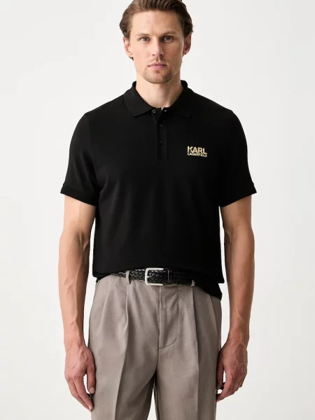 Tricou polo Karl Lagerfeld negru