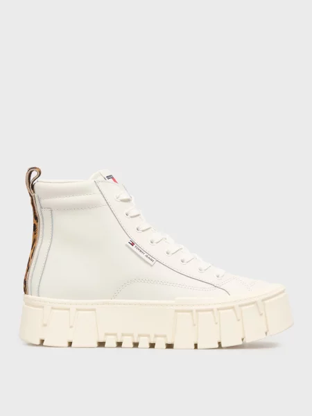 Кожаные кроссовки Tommy Jeans белые