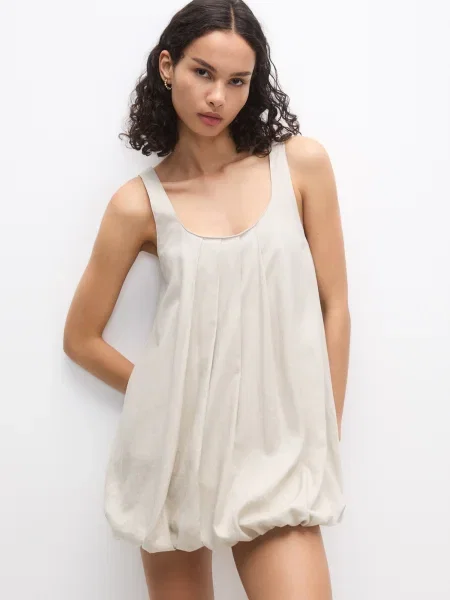 Pull&Bear Nyári ruhák világos bézs