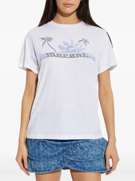 Tricou Isabel Marant cu imagine alb