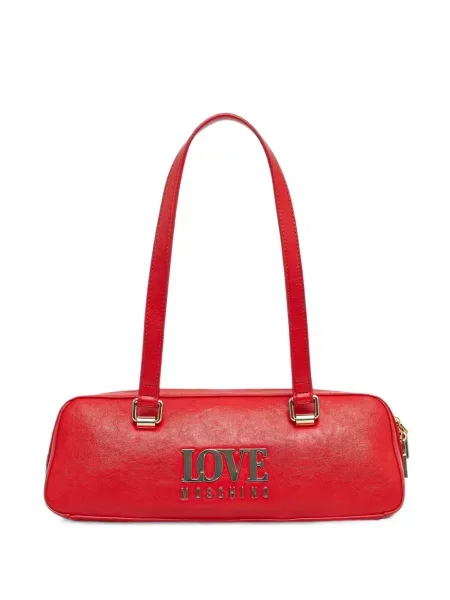 Geantă shopper Love Moschino cu autograf roșu