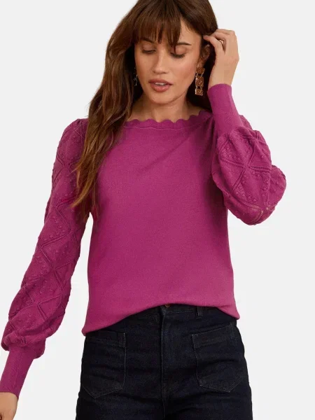 Love & roses Pulover lila