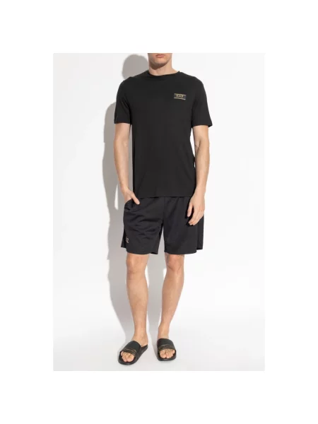 Koszulka Emporio Armani z logo czarna