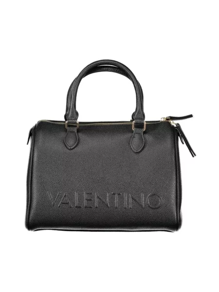 Lniana torebka Valentino Bags czarna