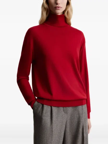 Golf top 12 Storeez z wełny merino czerwony