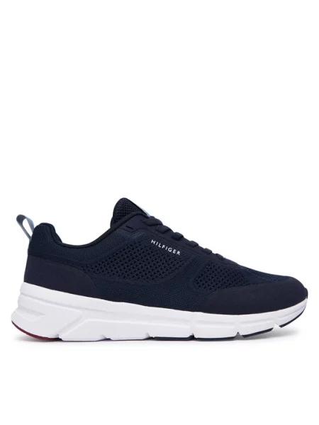 Tommy Hilfiger Laisvalaikio batai Light Knitted Hilfiger Runner Tamsiai mėlyna