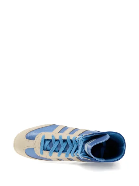 Sneakerși Adidas Gazelle din piele cu bretele albastru