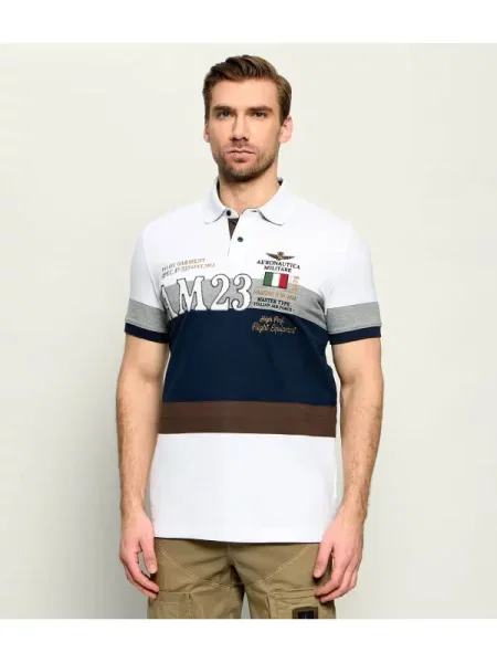 Tricou polo Aeronautica Militare alb