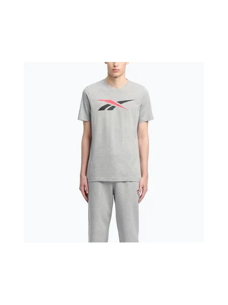 Футболка Reebok Gs Vector Tee medium grey heather/vector red сіра