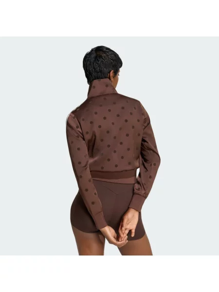 Bluza dresowa SATIN POLKA DOTS TT brązowa