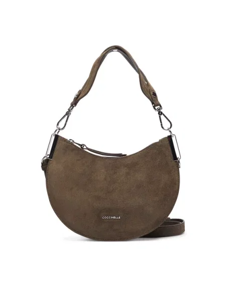 Coccinelle Ročna torba QKG Coccinellesunup Suede E1 QKG 13 03 01 Khaki zelena