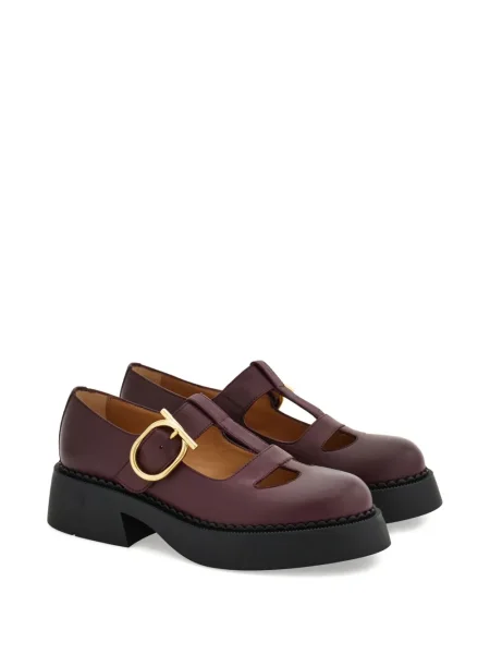Pantofi loafer Ferragamo cu cataramă roșu