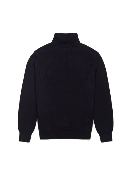 Sweter z golfem Sebago wełniany do golfa niebieski