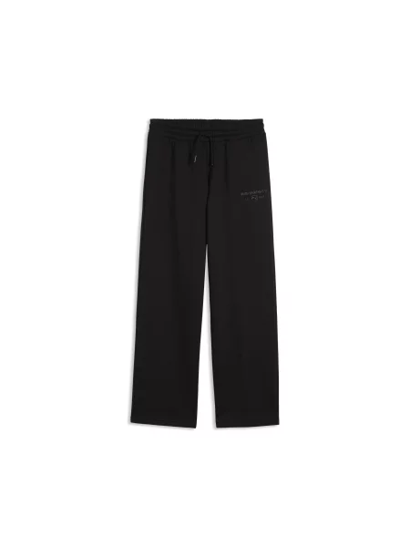 Młodzieżowe spodnie PUMA Class Straight Leg Fleece Akcesoria czarny